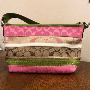 SOLD - COACH bleaker boho signature multistripe